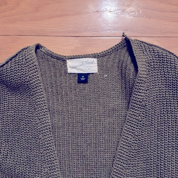 Universal Thread | Moss Green | Open Front | Medium Knit  Cardigan | size M - Picture 3 of 5